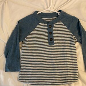 Blue Striped Toddler Kids Shirt